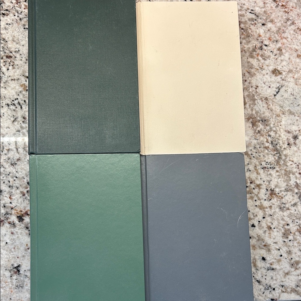 Painted Elegant Home Office Book Set - Green, Cream, and Gray